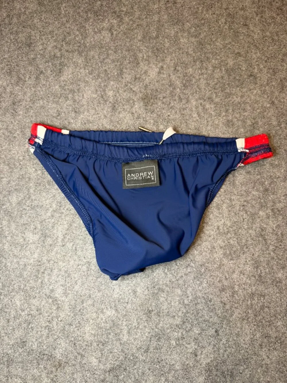 Andrew Christian Phys Ed +7 Varsity Swim Bikini Navy XS/S